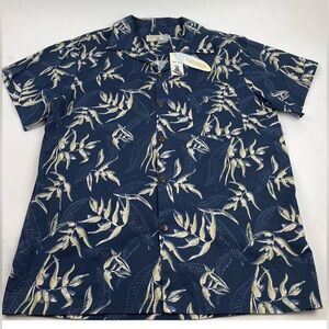 High Surf Hawaiian Shirt Mens 2XL (Slim) Cotton Blue Aloha Vacation New With Tag